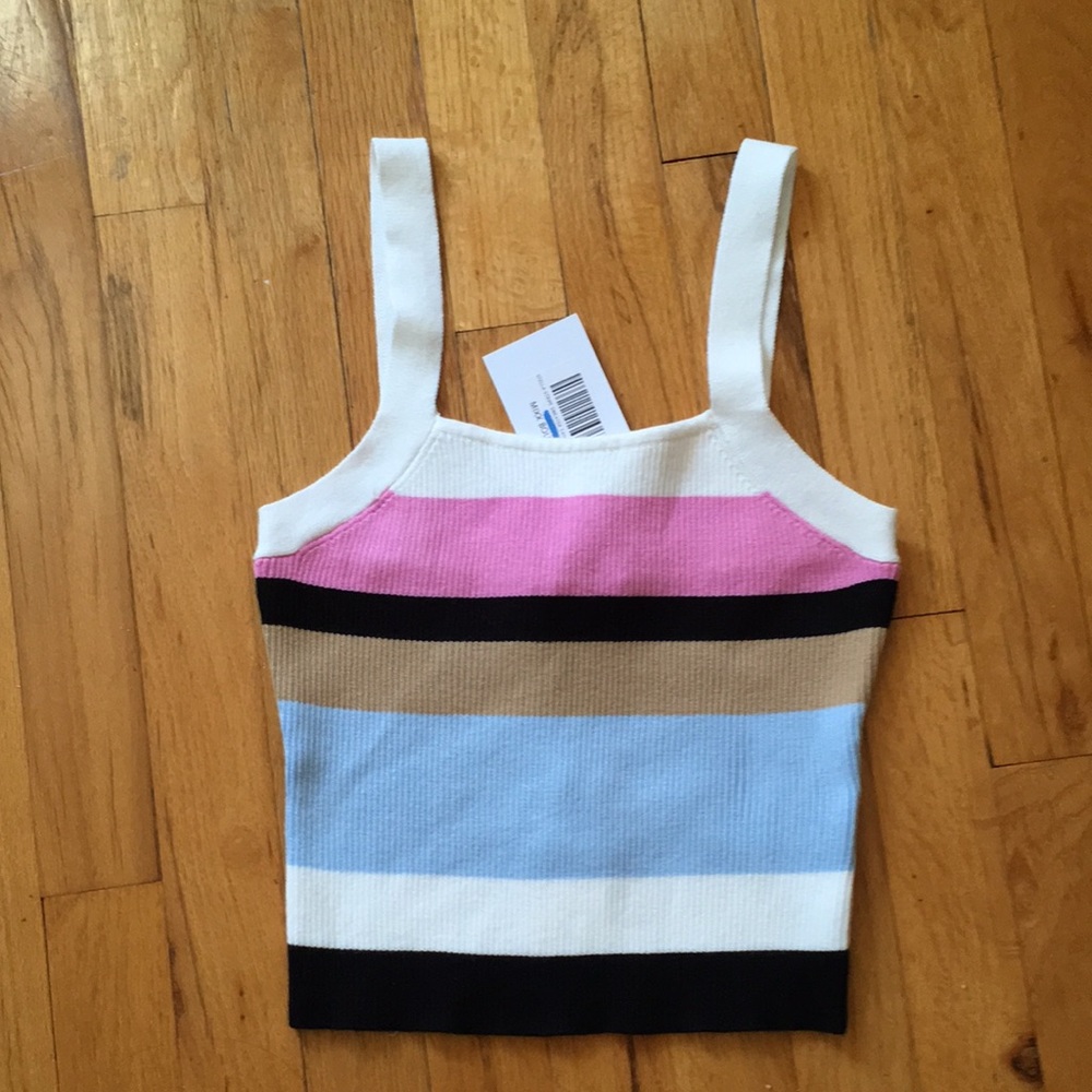 NWT striped sweater tank top
